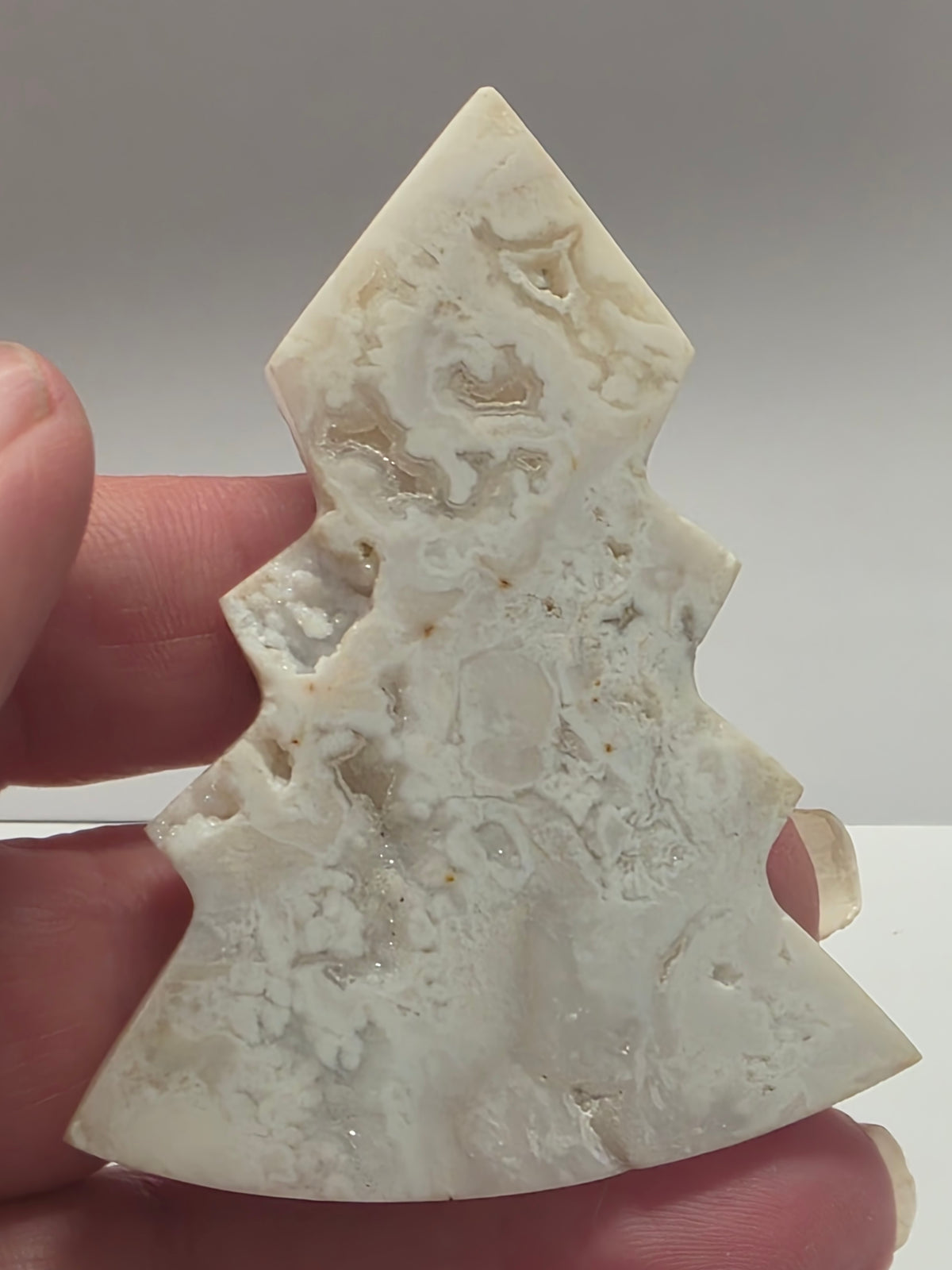 Plume Agate Christmas Tree