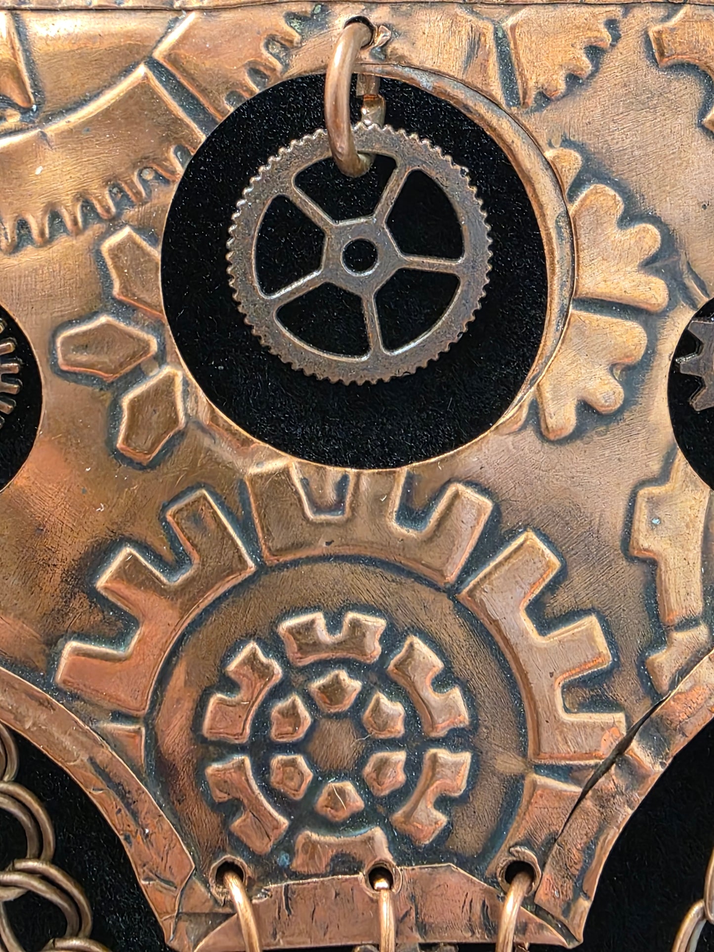 Upcycled Head Gasket Steampunk Copper Necklace – Serendipitous Creations