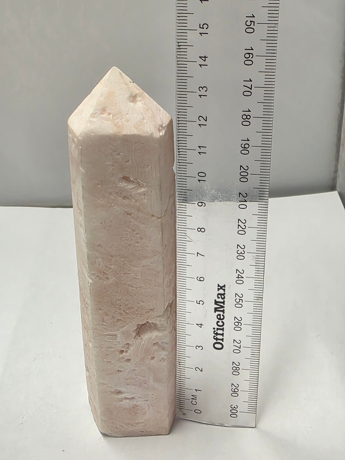 Pink Dyed Calcite Tower