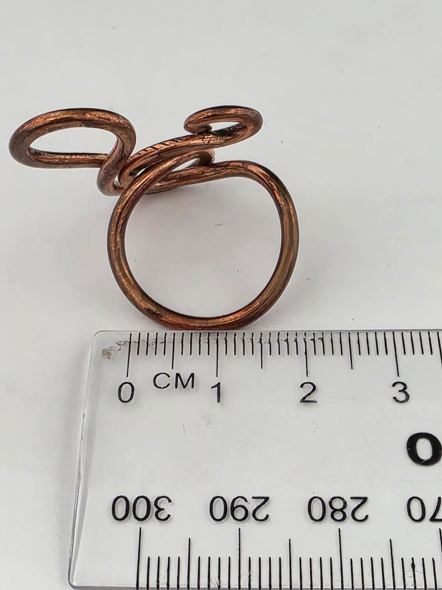 Handmade Copper Coiled Snake Ring