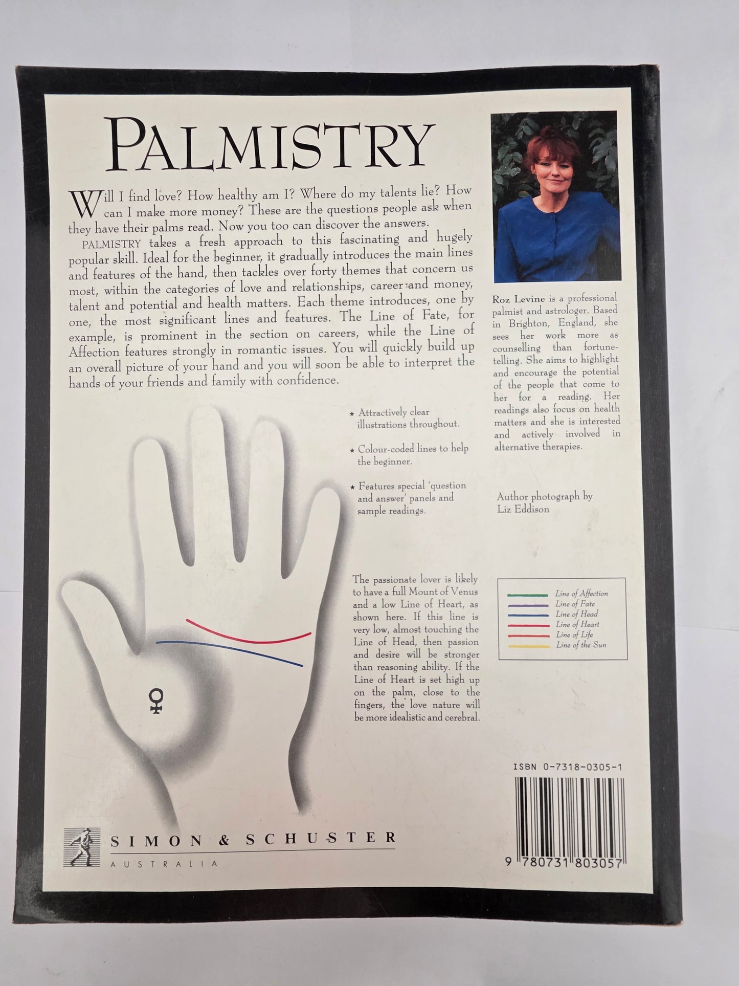 Palmistry: How to Chart the Lines of Your Life – Roz Levine | Pre-Loved Book