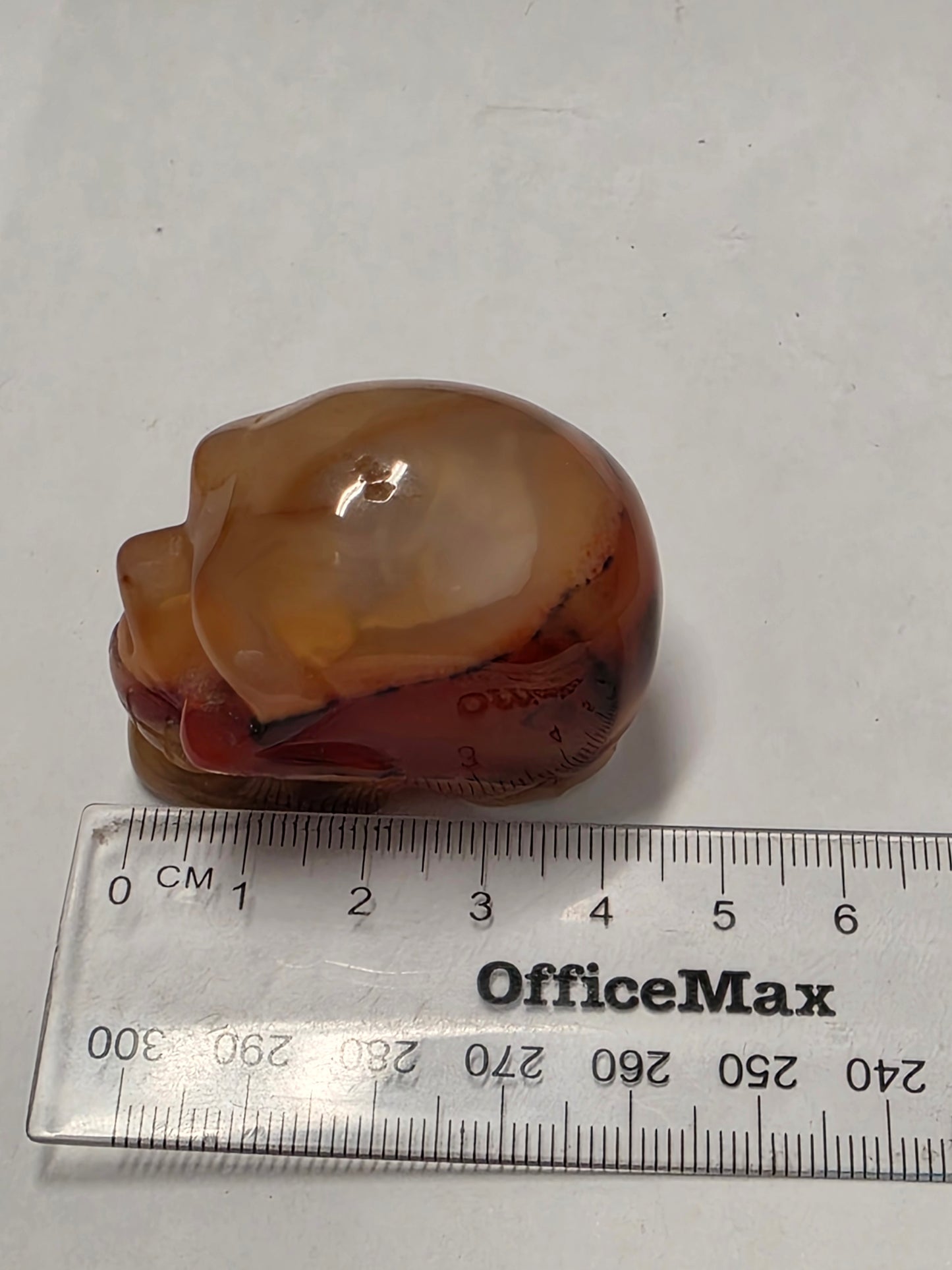 Carnelian Skull Carving