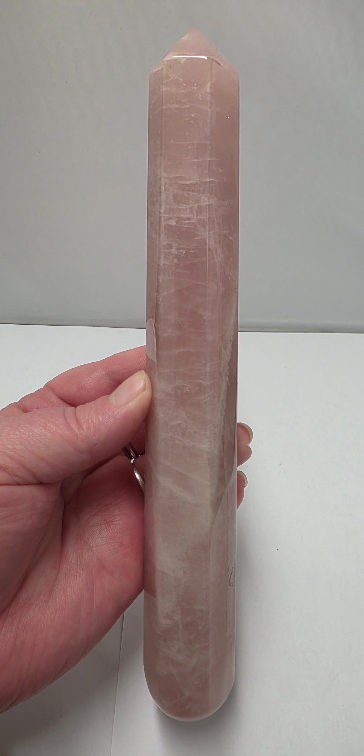Rose Quartz Massage Wand – Approx. 25cm