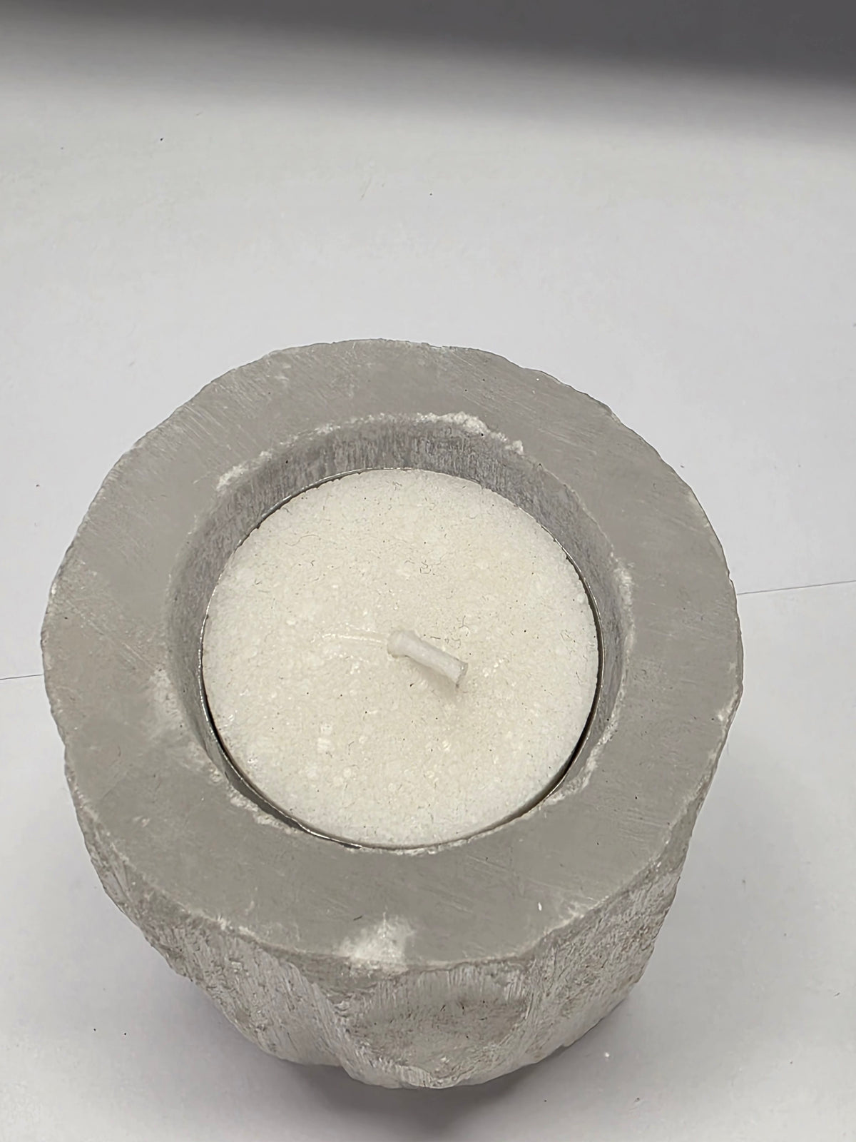 Satin Spar Single Tealight Holder