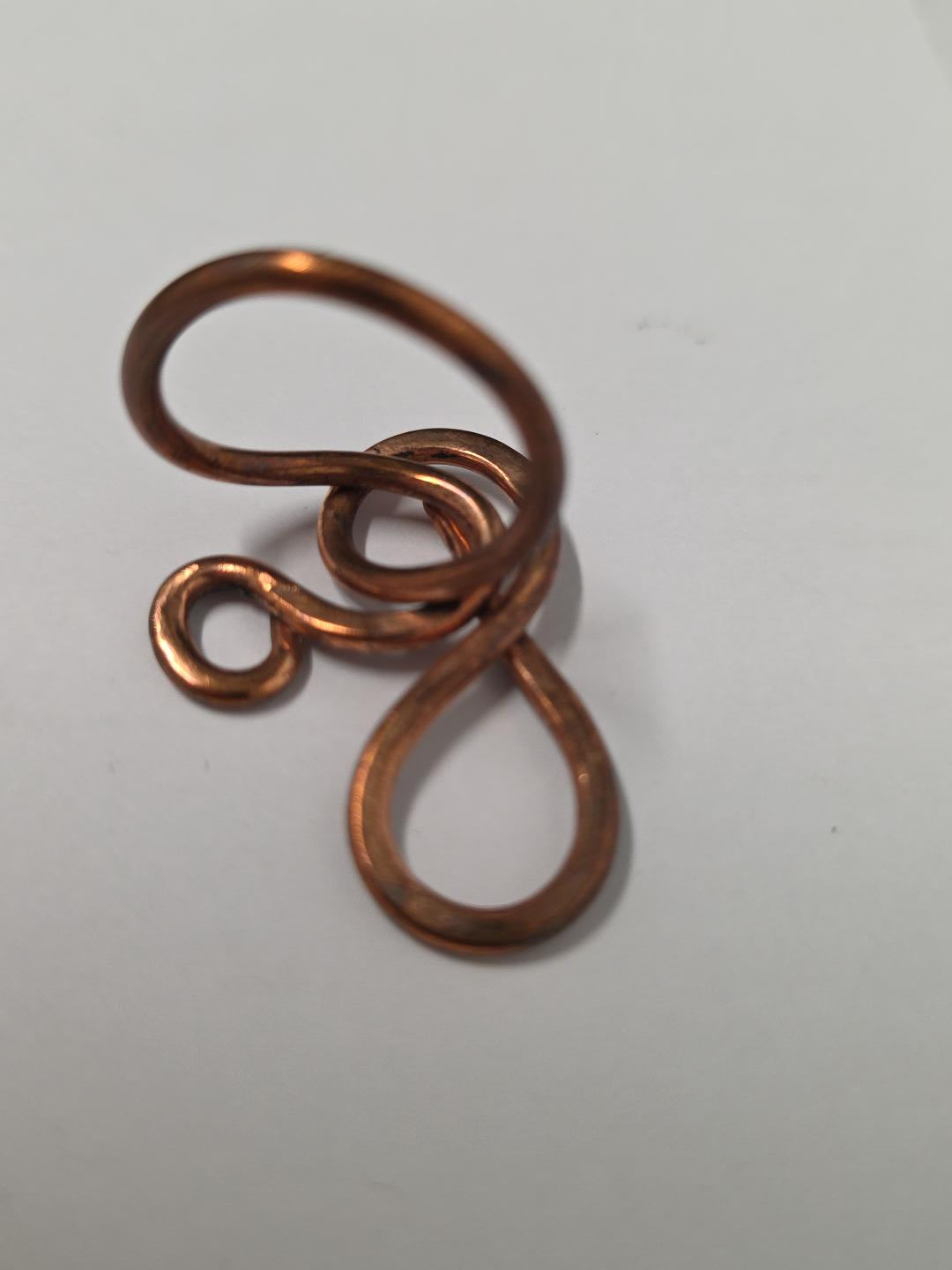 Handmade Copper Coiled Snake Ring