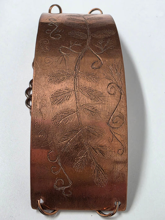 Handcrafted Copper Botanical Bangle – Serendipitous Creations