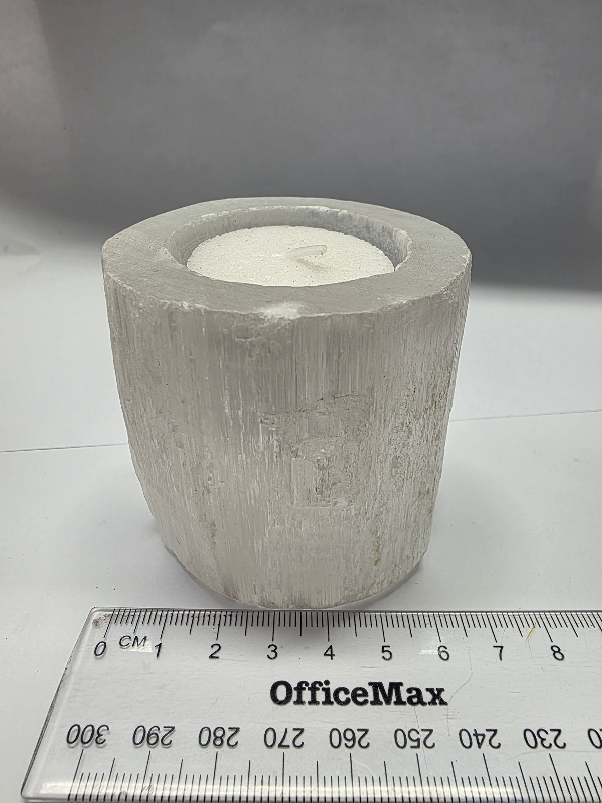 Satin Spar Single Tealight Holder