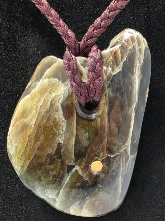Tangiwai Pounamu & West Coast Gold Necklace – Arahura Bay
