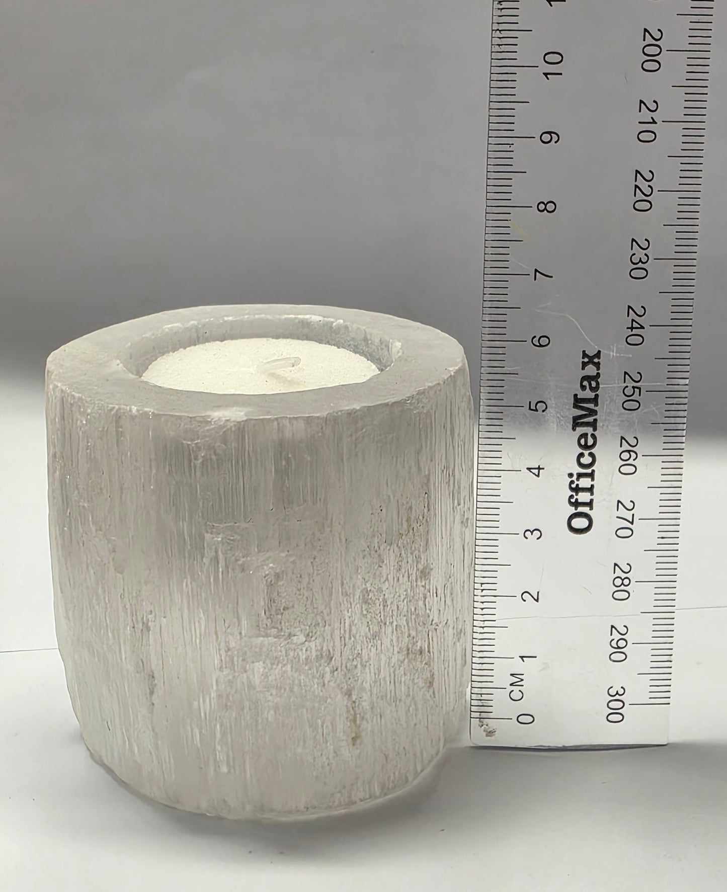 Satin Spar Single Tealight Holder