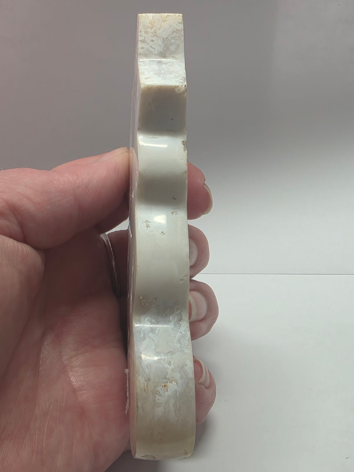 Plume Agate Snowman