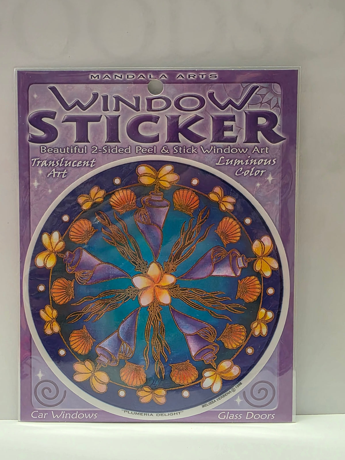 Plumeria Delight Mandala Window Sticker