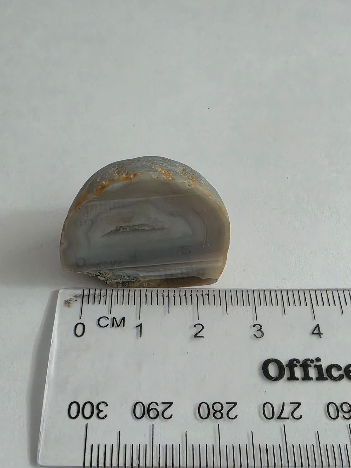 New Zealand Agate – Grey Banded Cut & Polished Face