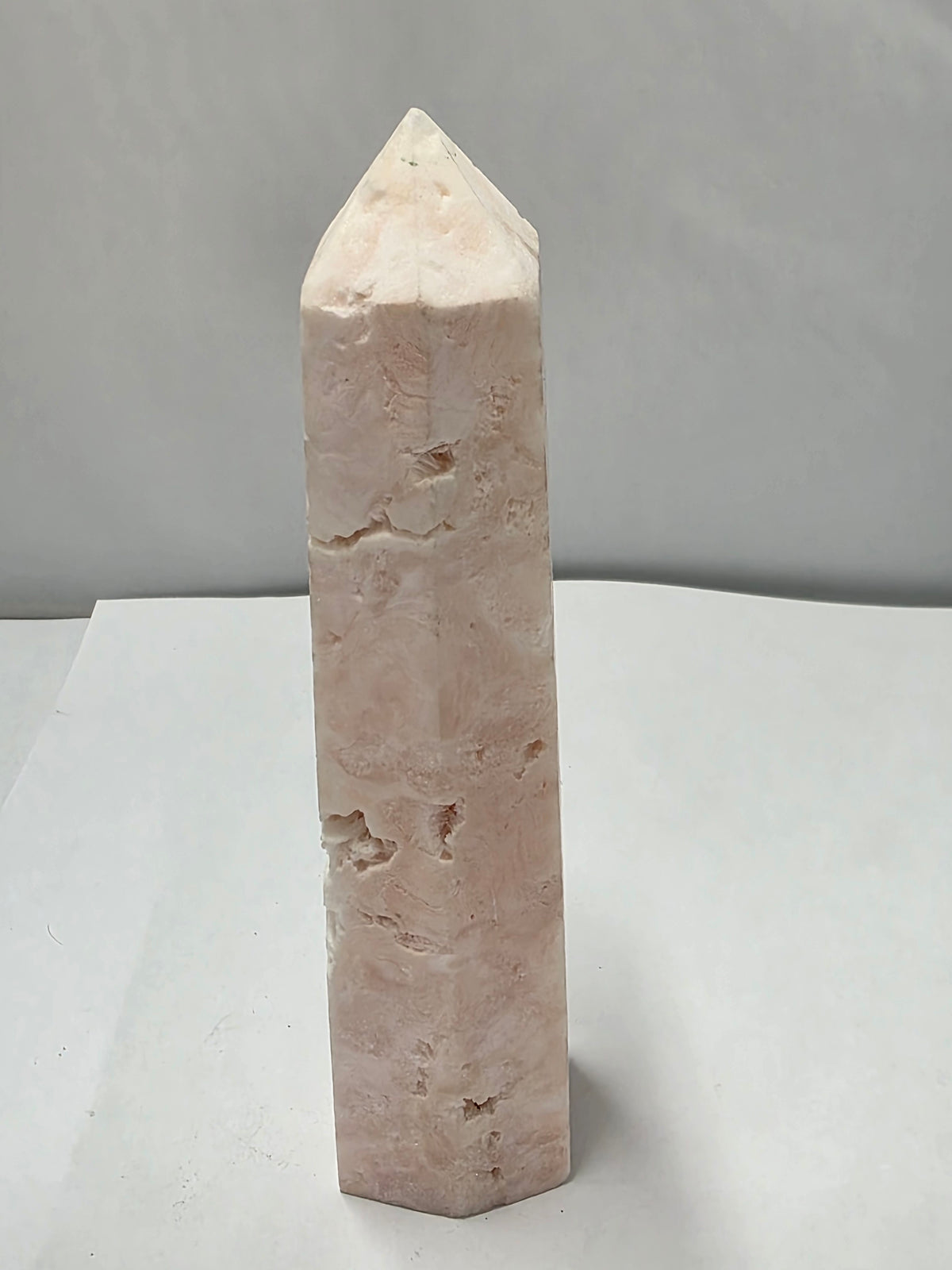 Pink Dyed Calcite Tower