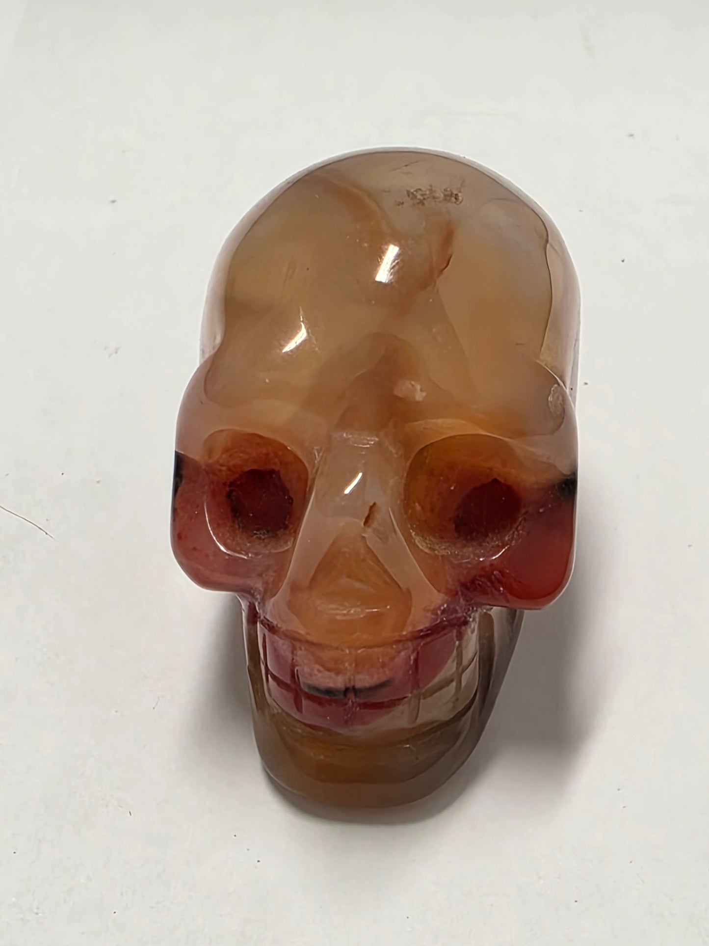 Carnelian Skull Carving