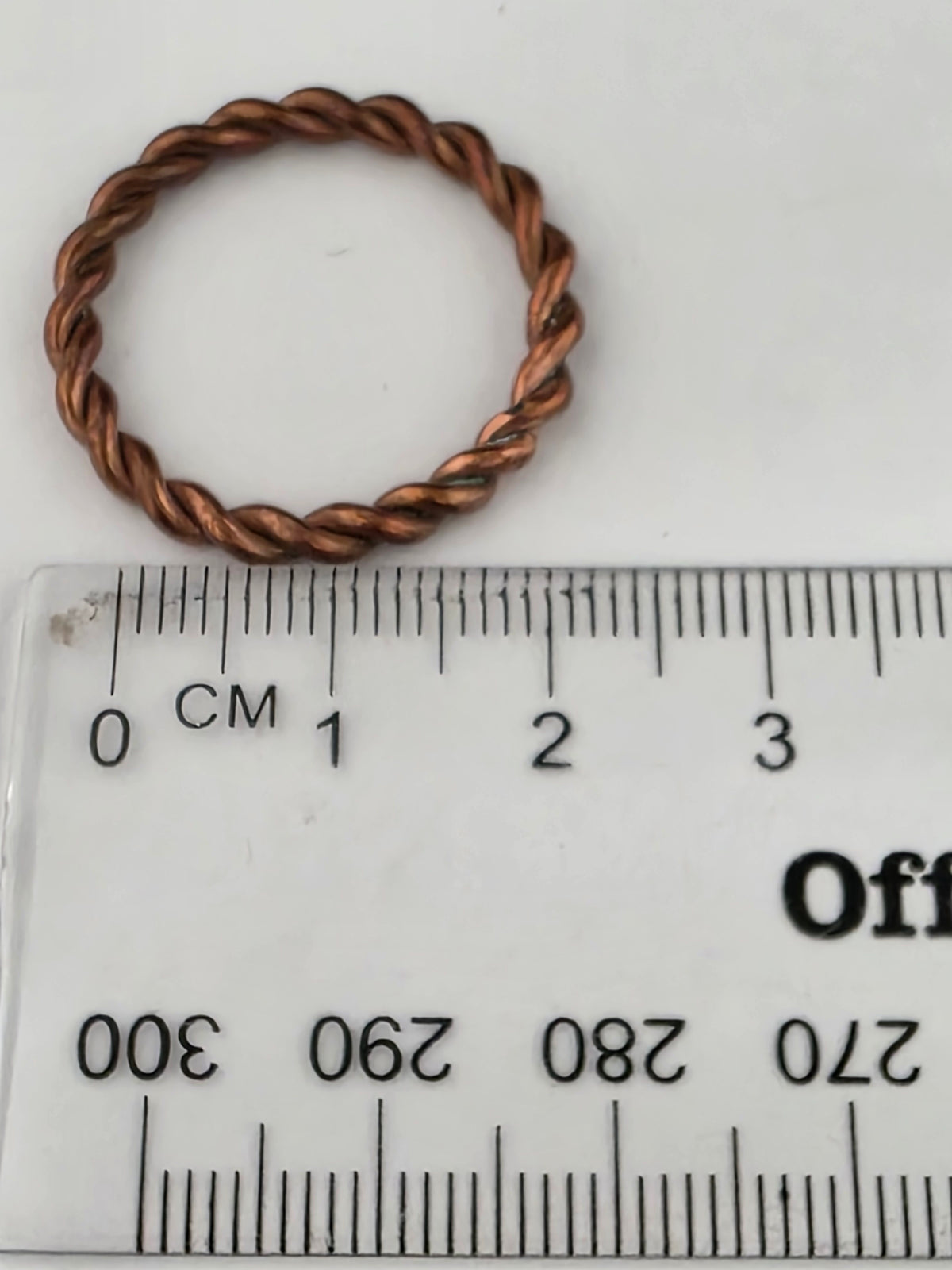 Handmade Twisted Copper Ring – US Size 11