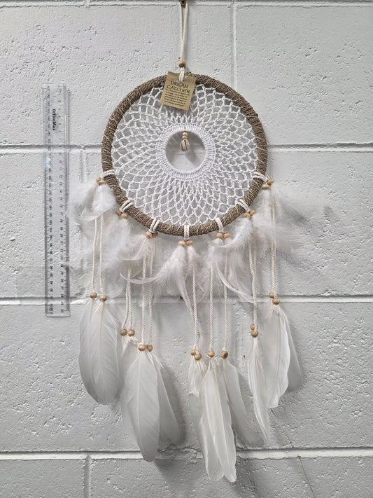 White Crochet Dream Catcher