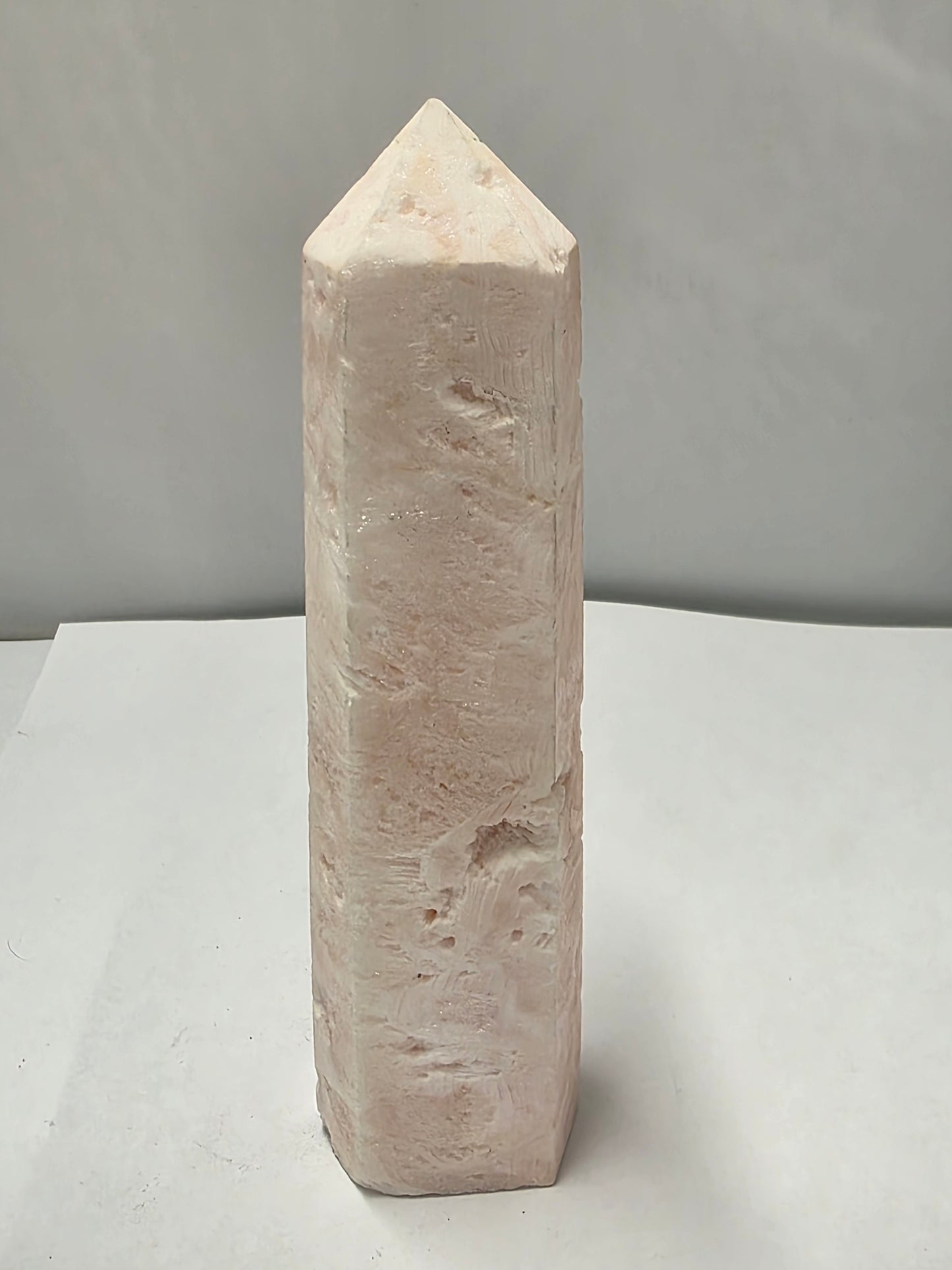 Pink Dyed Calcite Tower