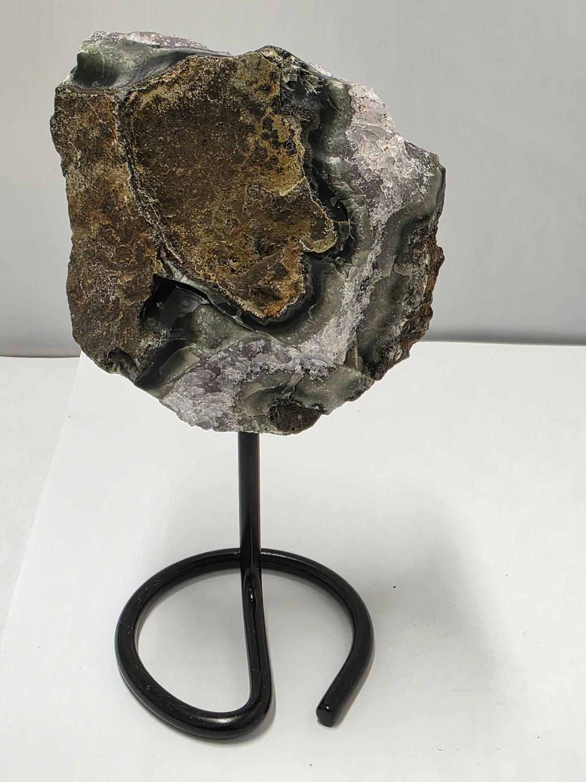 Amethyst Cluster on Metal Stand