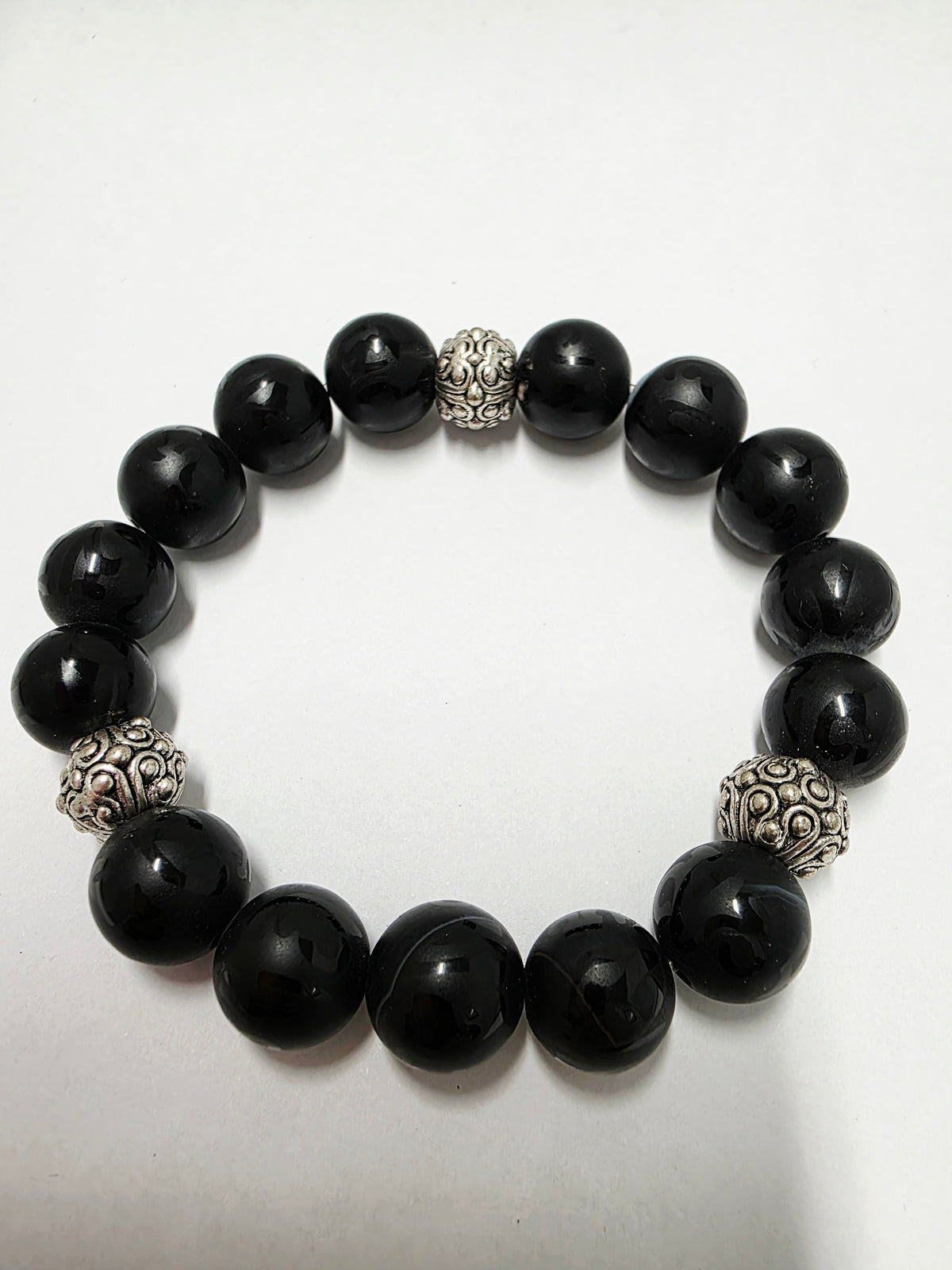 Black Agate Crystal Bracelet 🖤
