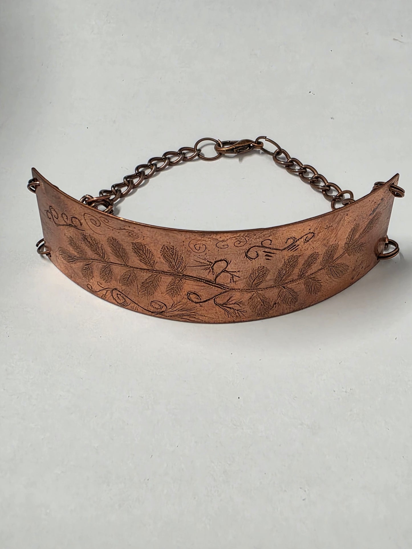 Handcrafted Copper Botanical Bangle – Serendipitous Creations