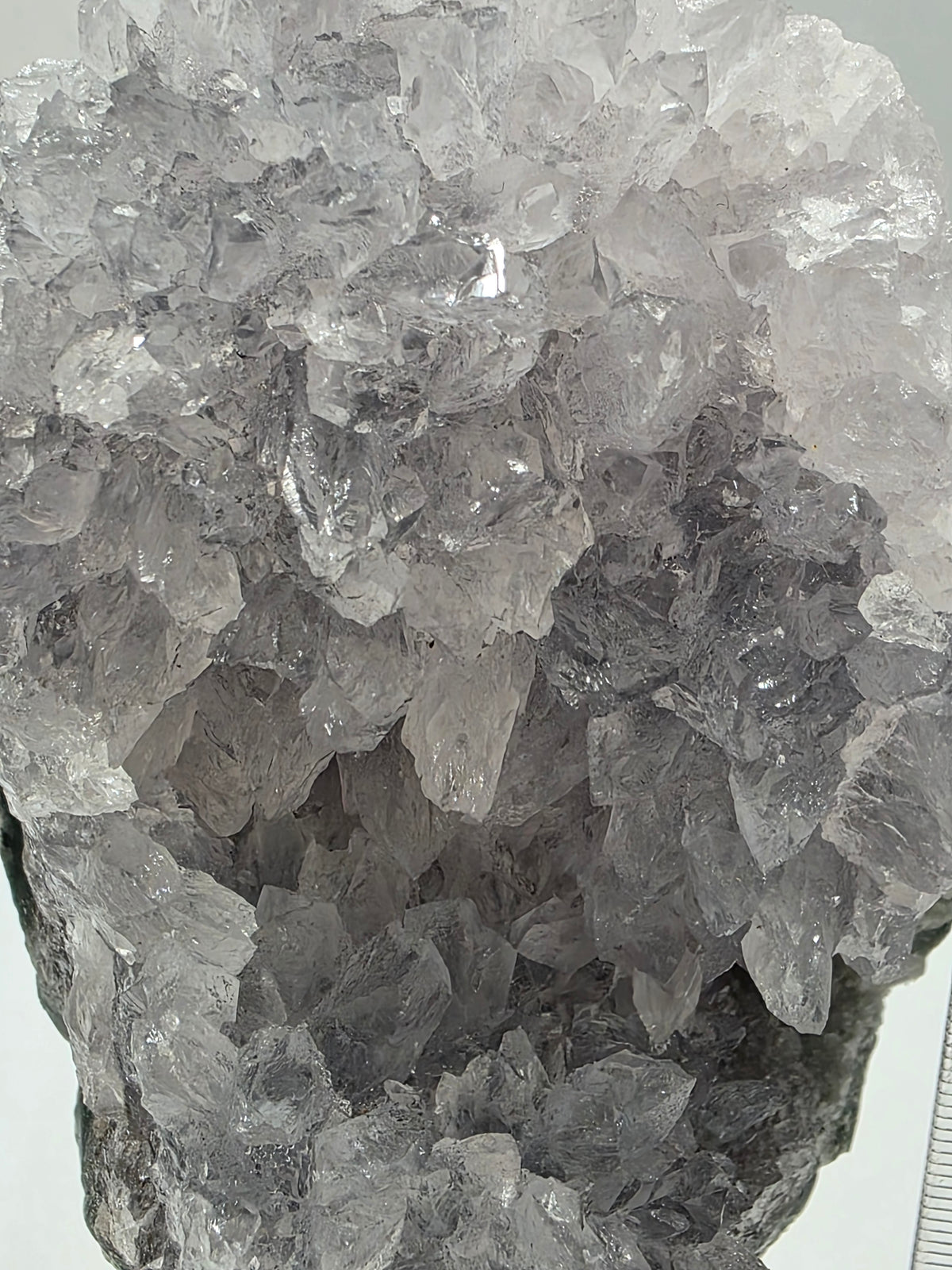 Pale Amethyst Cluster on Metal Stand