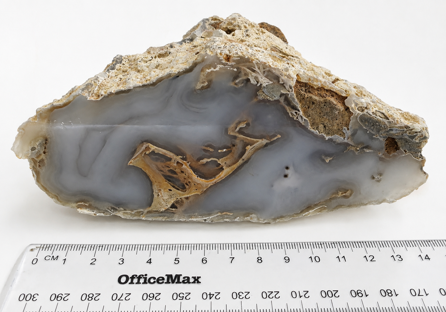 Natural Agate Display Piece – Grey & Earth Tones