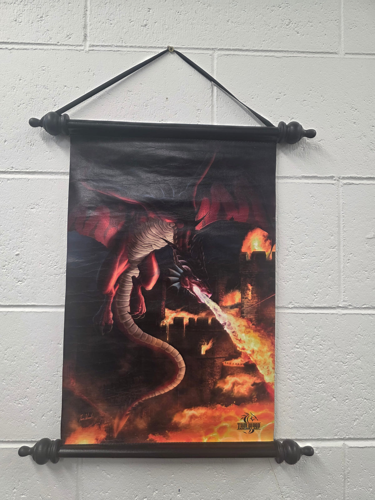 Fire Breathing Dragon Fantasy Wall Hanging