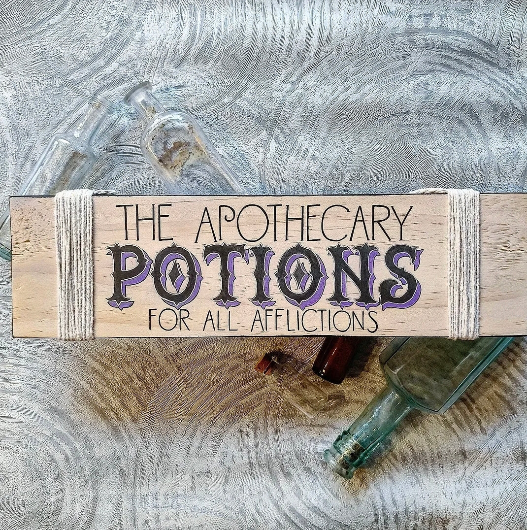 The Apothecary Potions Wooden Sign