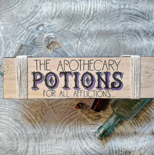The Apothecary Potions Wooden Sign