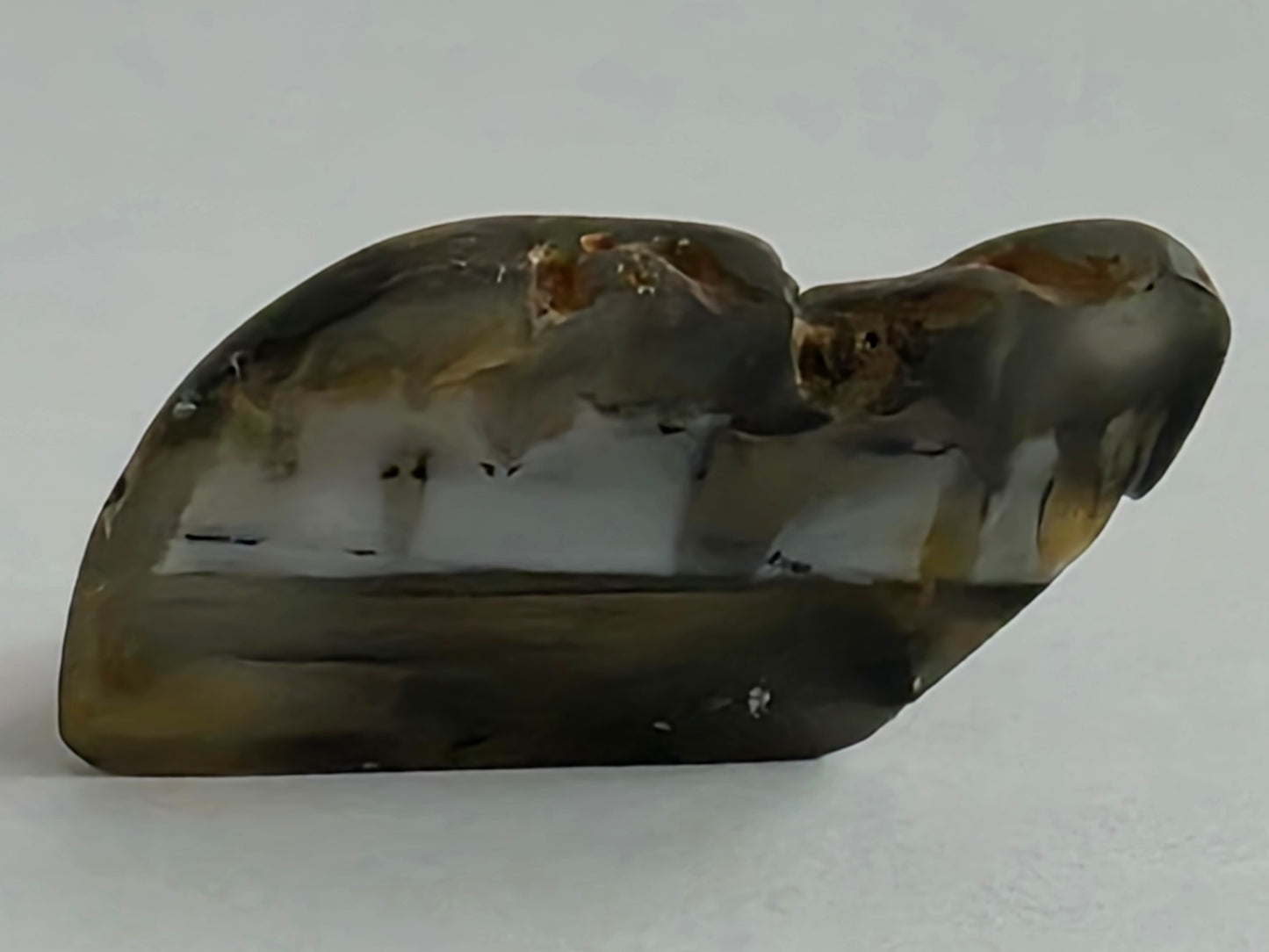 New Zealand Agate – Dark Banded Cut & Polished Face