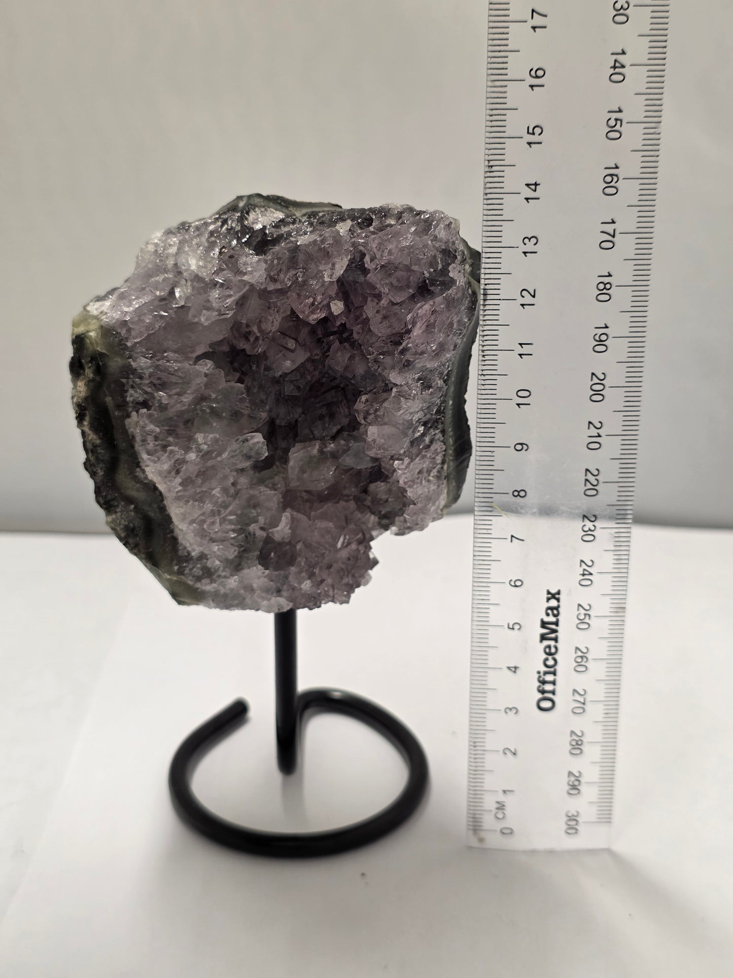 Amethyst Cluster on Metal Stand