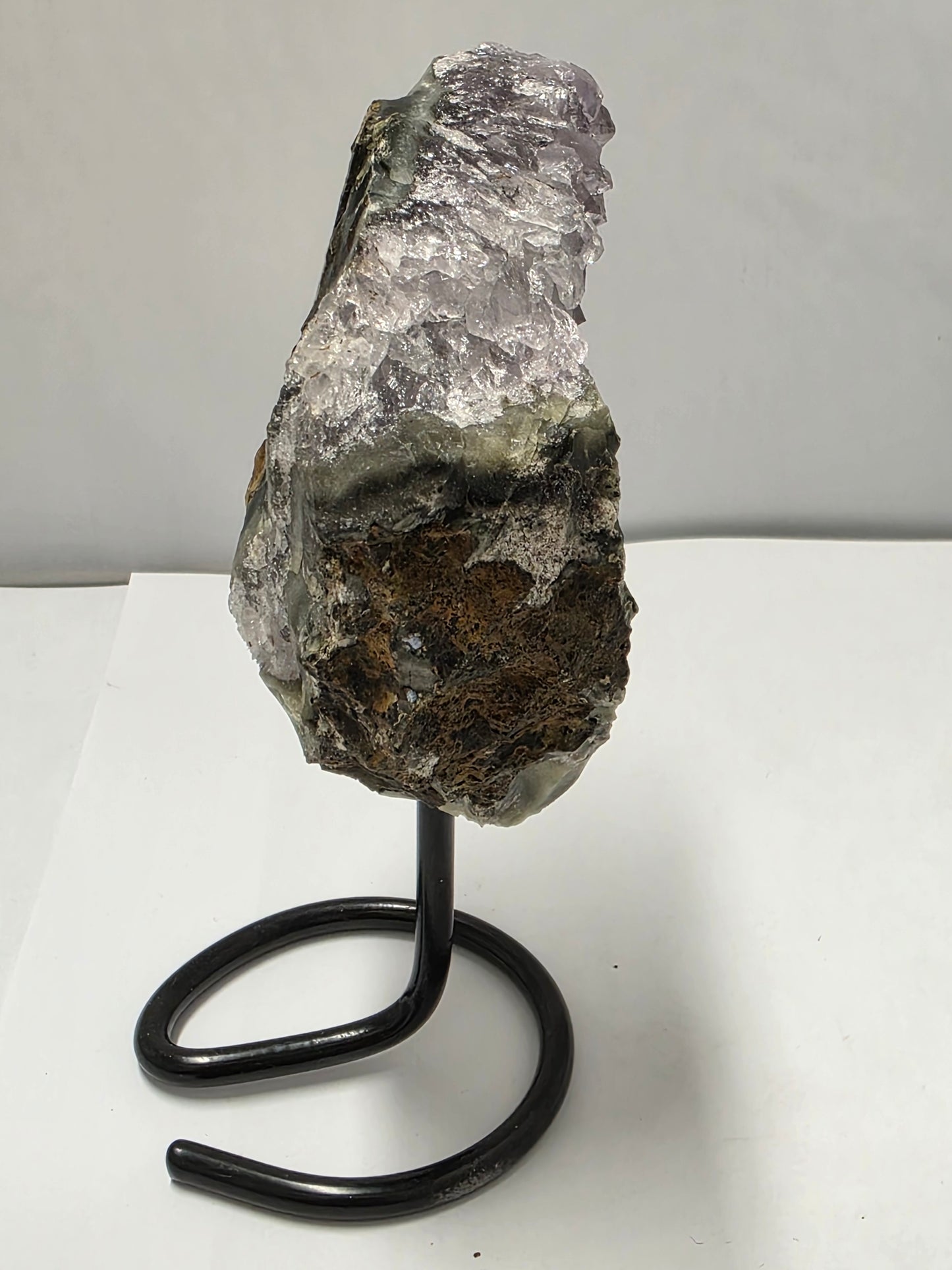 Amethyst Cluster on Metal Stand