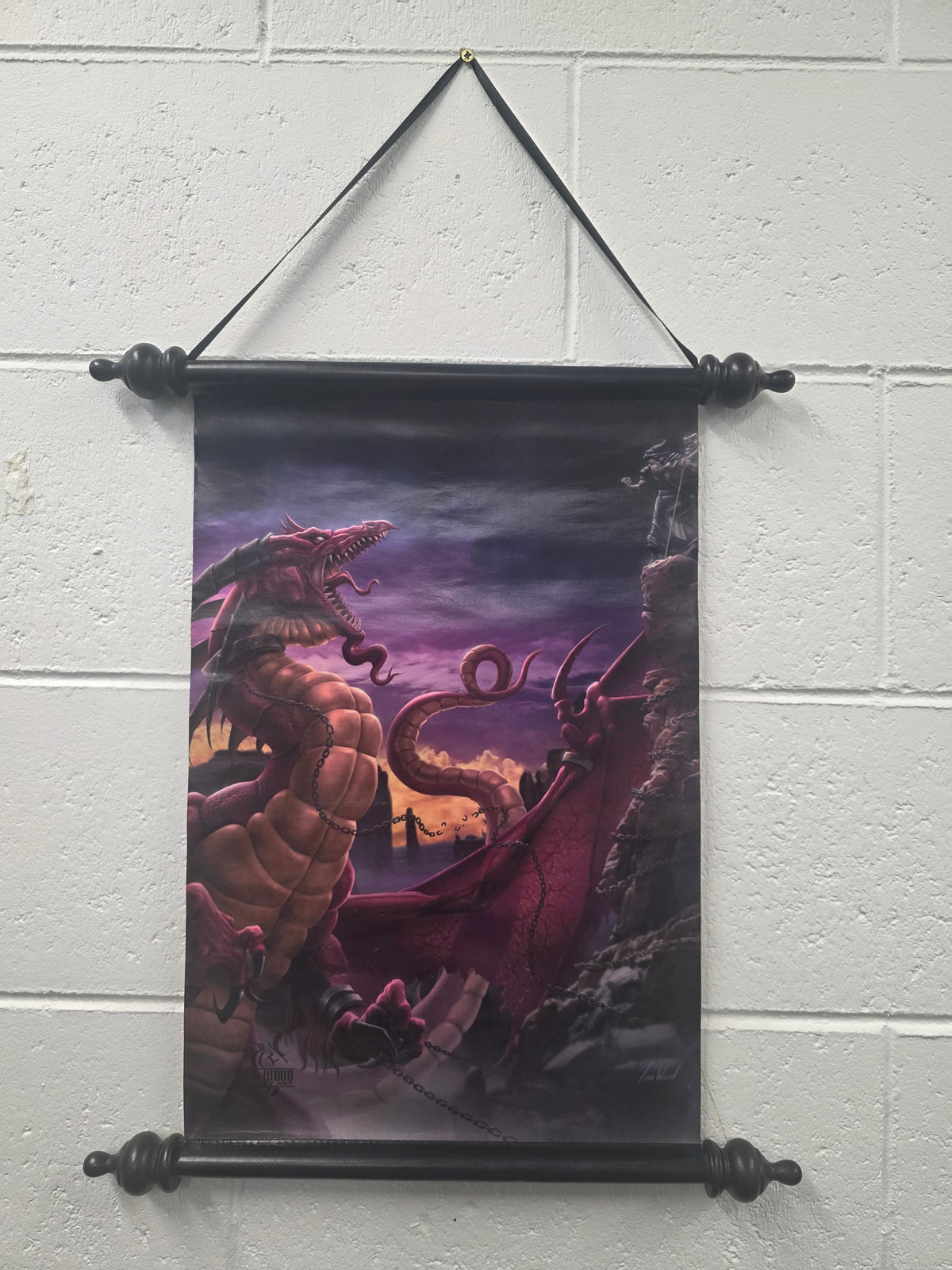 Chained Dragons Fantasy Wall Hanging